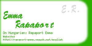 emma rapaport business card
